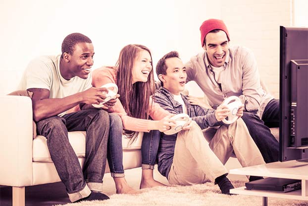 Millennials-all-playing-video-games